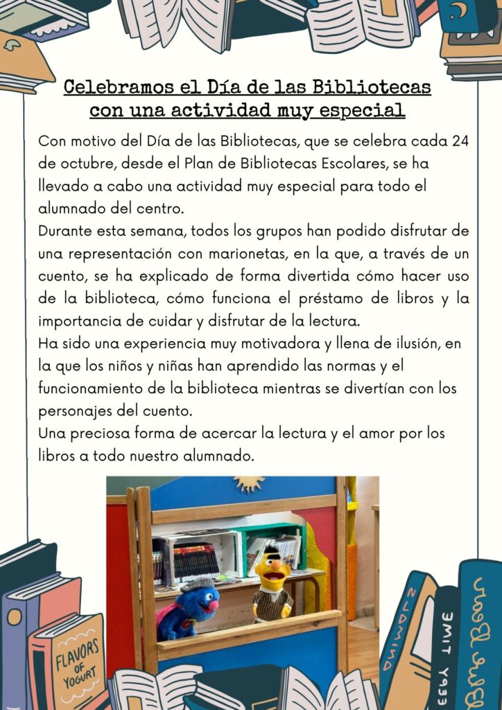 Celebramos el Día de las Bibliotecas con una actividad muy especial